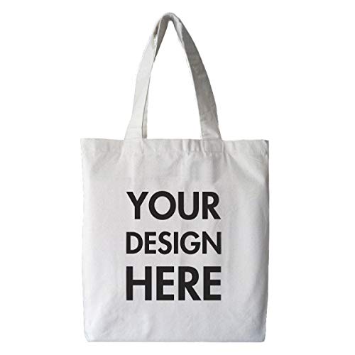 Create Your Own Custom Personalised Tote Shopping Bag! Any Text, Any Photo, Approx A4 Print Size, White Bag (Single Sided Print)