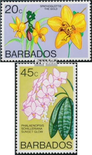 Sellos Prophila Barbados 420X-421X de orquídeas MNH 1977 un regalo histórico para coleccionistas