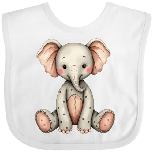 inktastic Vintage Knitted Plush Elephant Baby Bib