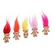 Vintage 50 Pieces Colorful Lucky Troll Doll Leprocauns Dollhouse Mini Figures Toy – Party Favors, Collections, Arts and Crafts