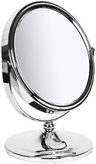 Sabichi 2x Magnifying Mirror - Dressing Table Makeup Mirror - Bathroom Mirror Free Standing - Double Sided Free Standing Bathroom Mirror With Crystal-like Style