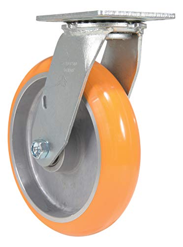 Roulette pivotante industrielle en polyuréthane haute résistance caramel argent