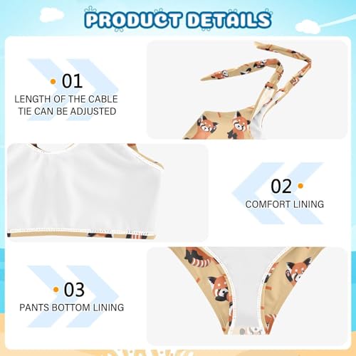 Image of CaTaKu Girls Two Piece Swimsuits Toddler Bathing Suits Bikini Set Summer Beach Swimwear for Girls Size 3-12T