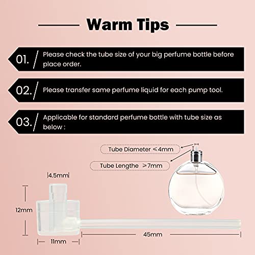 Image of 10pcs Perfume Refill Pump, Cosmetic Dispenser Pump Transfer Tool for Travel Refillable Perfume Atomizer Spray Bottle