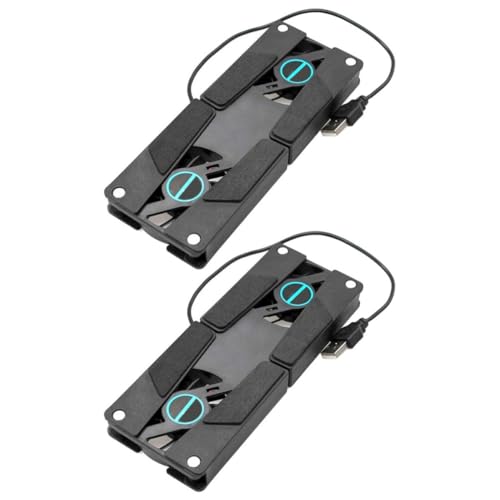 Base refrigerante portátil Beaupretty con doble ventilador USB y soporte de ABS para laptop