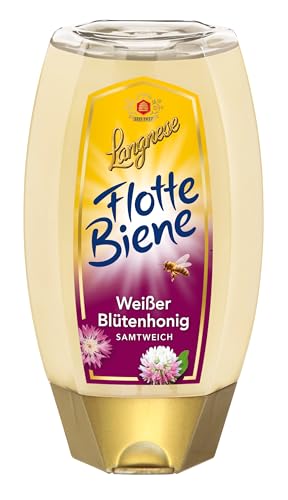 Langnese Flotte Biene Weißer Blütenhonig samtweich, 250g