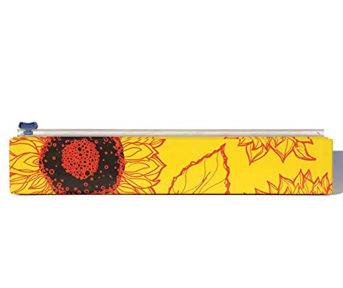 ChicWrap Sunflower Refillable Plastic Wrap Dispenser with Slide Cutter and 250' of Professional BPA Free Plastic Wrap - Thumbnail 4