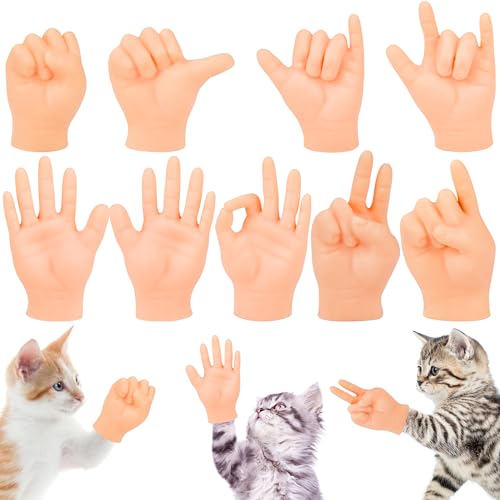 AQKILO Cat Tiny Hands Finger Puppets (9 pcs)