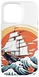 Segelschiff Grafik Segelliebhaber Segelausbildung Hülle für iPhone 15 Pro Max