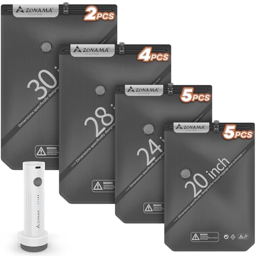 Vacuum Storage Bags for Travel with Wireless Rechargeable Air Pump, 16 Pack Travel Essentials Space Saver Compression Bag for Luggage, Suitcase, Backpack, Vacuum Seal Bags for Home Storage Clothing