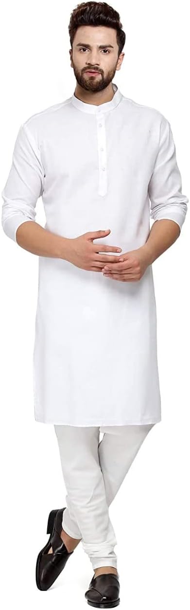Gauri Laxmi Enterprise Men Cotton Blend Straight Kurta