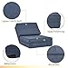 HOMCOM Bodensofa klappbar Schlafsessel Bodenstuhl 5-stuhfig verstellbar Klappsessel Schlafsofa Sofabett Einzelsofa Blau 61 x 73 x 58 cm