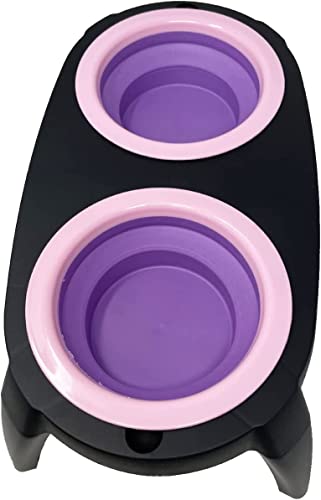 Copper Top, Collapsible Pet Feeding Bowl Set including Foldable Tray- Easy to Clean - Image 3