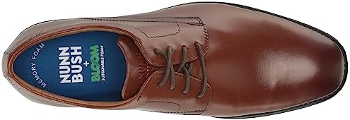 Nunn Bush Baxter Plain Toe Leather Oxfords Men\'s Cognac‎ Sz 9 Nunn Bush Baxter Plain Toe Oxford Mens Brown Oxfords Plain  main image 3