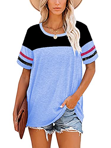 Famulily Camisetas de béisbol de manga corta a rayas Cover