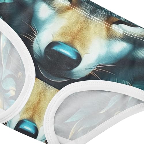 Girls Underwear Toddlers 2t Cotton Panties for Girl Animal Briefs Kids Undies Cool Wolf4