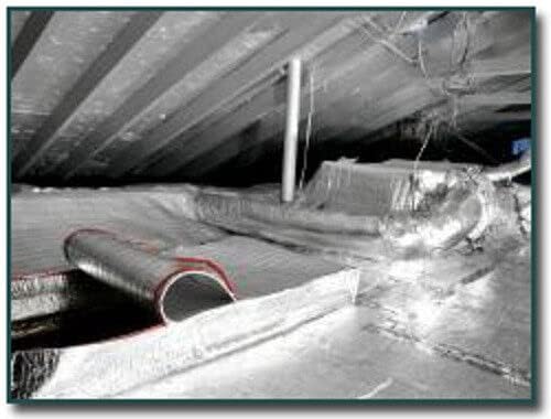R8 HVAC Duct Wrap Reflective Insulation White Foam Core 4FT X 25FT (Seconds)