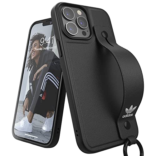 adidas Originals Coque de Téléphone Conçu pour iPhone 13 Pro Max, Cas Testé en Chute, Bords surélevés Antichoc Housse Protection Housse avec Poignée, Noir