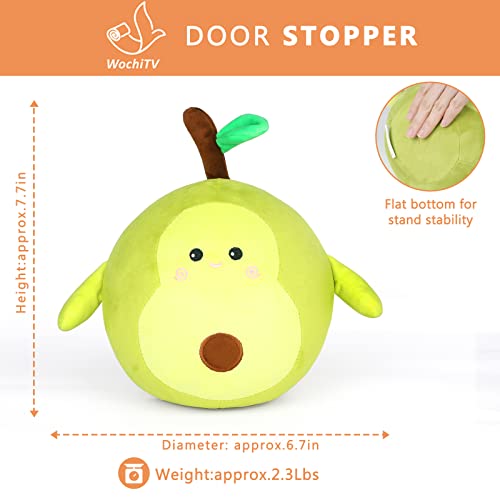 Wochitv Cute Avocado Door Stopper For Home Bedroom, Living Room Door, Office Door, Window Wedge, Bookend, Weighted Fabric Stuffed Door Stops, Decorative Interior Doorstop #TOP1