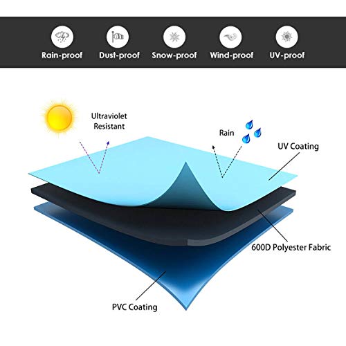 Vailge Round Patio Furniture Covers, 100% Waterproof Outdoor Table Chair Set Covers, Anti-Fading Cover For Outdoor Furniture Set, Uv Resistant, 72"Diax28"H, Grey #TOP2