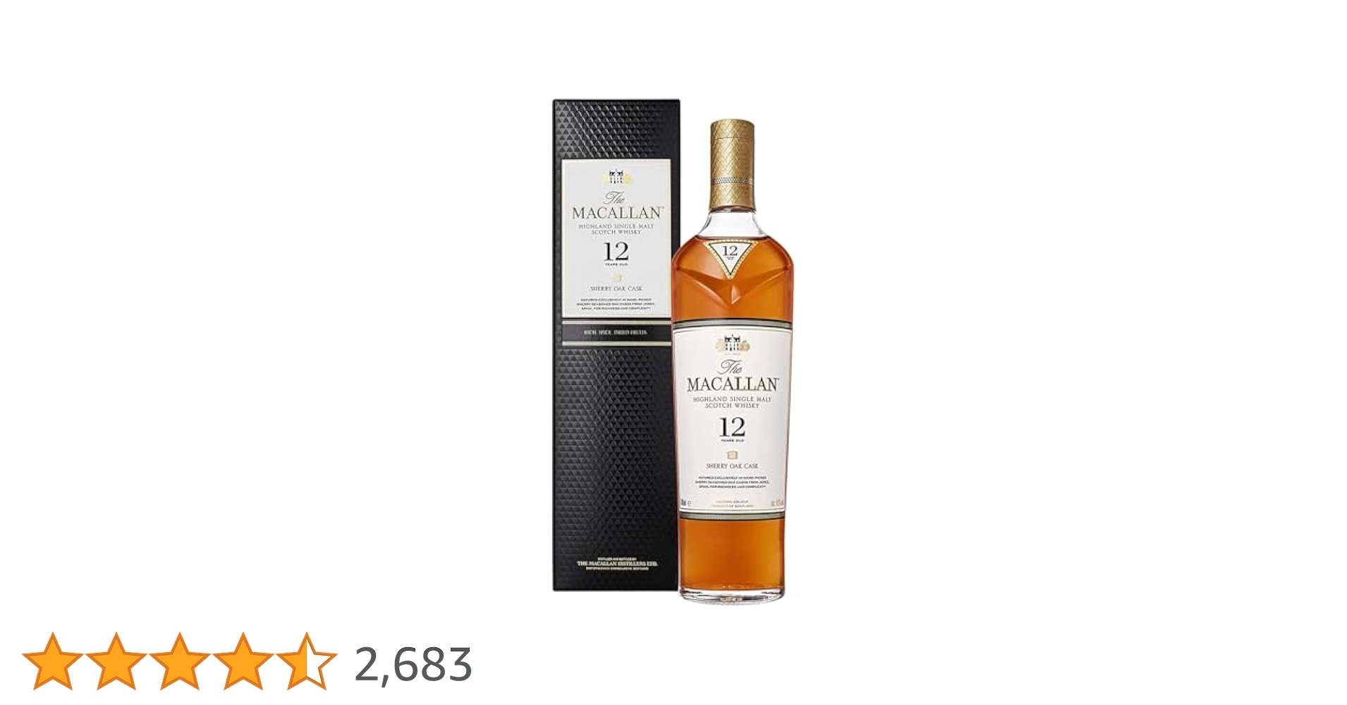 ザ・マッカラン12年／ウィスキー ザ・マッカラン ザ マッカラン12年 700ml 箱入 シングルモルト