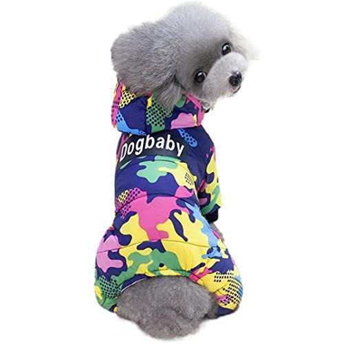 ISUPY ペット服 犬服 パーカー ジャケット ダウン つなぎ 犬服 ダウンジャケット ペットコート 防寒 ドッグウェア ロンパース フード付き 裏起毛 暖かい 小型犬 中型犬 洋服 四つの足 散歩着 記念撮影 お出かけ 部屋着 厚い (L, ブラック)