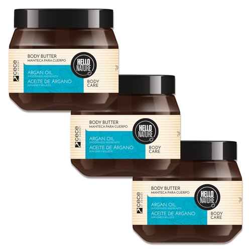 P-Beauty - Mantequilla corporal con aceite de argán orgánico para pieles muy secas con manteca de karité, aceite de macadamia y aceite de coco, crema de cuidado vegana sin parabenos ni siliconas