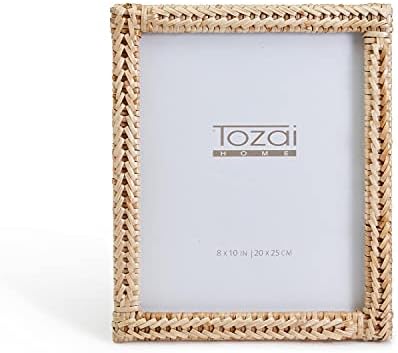 Tozai Amanpulo Woven Rattan 8" x 10" Photo Frame (hangs or stands