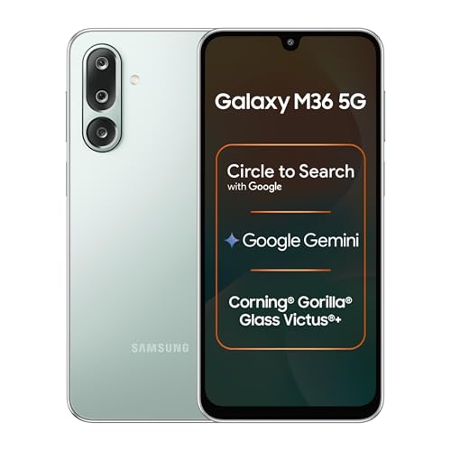 Samsung Galaxy M36 5G Mobile (Serene Green, 8GB RAM, 128GB Storag...