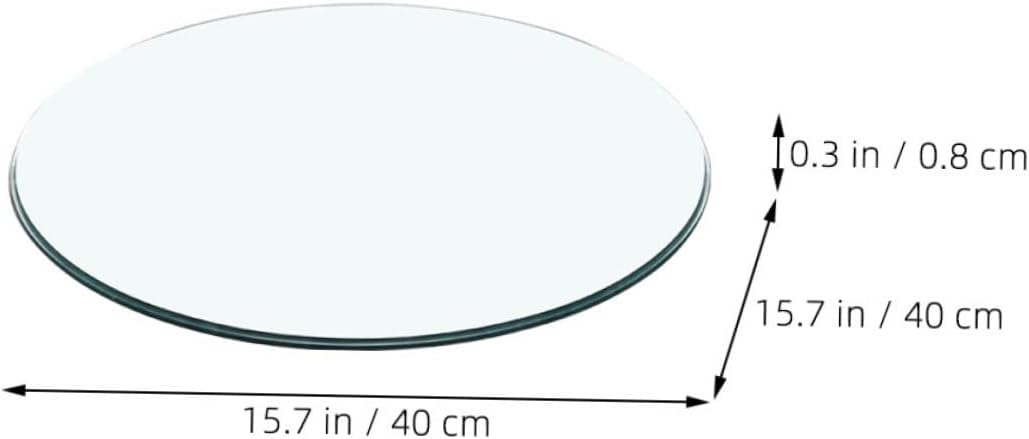 Mikinona Sturdy Round Glass Table Top Thickened Tempered Glass End Tables Living Room