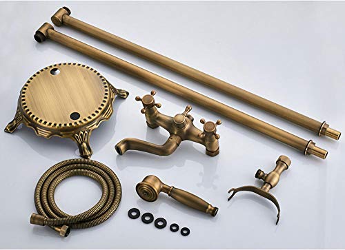 Robinet de baignoire autoportant en laiton antique chic pour sol