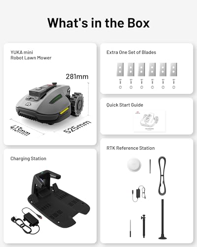 Image of Mammotion YUKA mini 700H Robot Lawn Mower for 0.17 Acre, Max.0.35 Acre, No Wire, No RTK Installation, Free NetRTK+AI Vision Positioning, 45% Slope, Cutting Height 2''~3.5'', 15 Mowing Zones