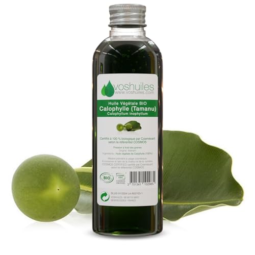 VOSHUILES - Huile Végétale de Calophylle COSMOS Noix et Épicé