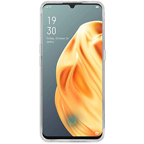 Image of Amazon Brand - Solimo Silicone Mobile Cover For Oppo F15 (Soft & Flexible Back Case), Transparent, Clear