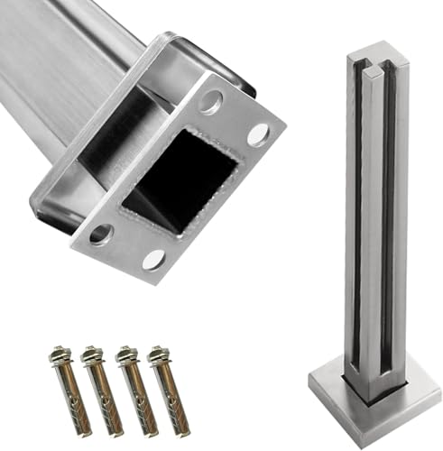 Moderno balaustre cuadrado para barandillas de vidrio, elegante solución de barandilla para interiores y exteriores para balcones, escaleras, cubiertas y diseño elegante