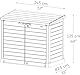 Duramax Cedargrain StoreAway 1200L Gartenhaus aus Kunststoff / flacher Deckel, Mülltonnenbox, Gartenhaus, solide Konstruktion, ideal für Werkzeuge, BBQs und 2x 240L Mülltonnen, 145x85x125 cm, Grau