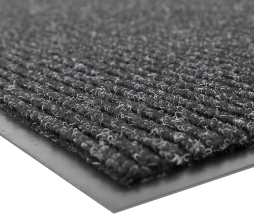 Notrax 109 Industrial Door Mat 3 x 4 Entrance Mat Heavy Duty Commercial Rugs for Entryway Welcome Lobbies Garage and Mudroom Made in the USA Charcoal Black Brush Step 109S0034CH