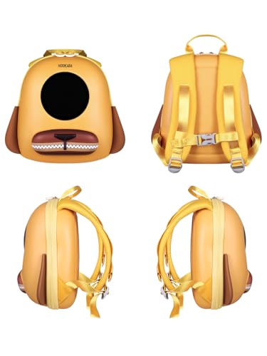 Image of Hookaba GlowBuddy LED Eyes Backpack 13L | Kids Smart Bag with App Control, Programmable Screen & Water Resistant | for School, Picnic, Travel | Mini Digital Daypack for Girls & Boys (Woof Yellow)