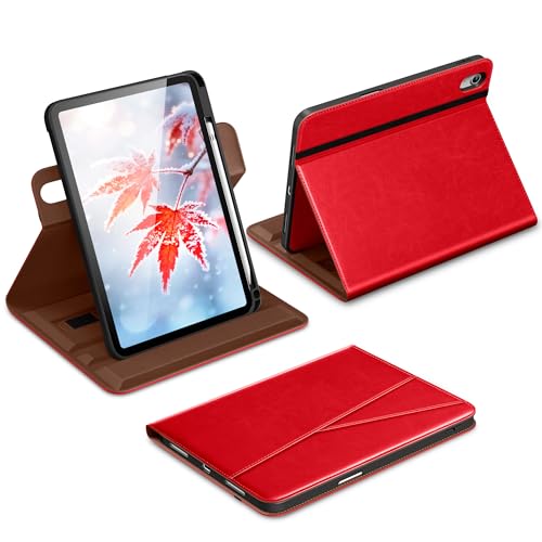 DTTO for iPad A16 Case, for iPad 11th/10th Gen Case (2025/2022), Bright Red