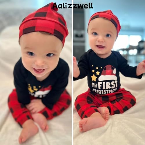 Aalizzwell Newborn Infant Baby Boys Christmas Outfit2