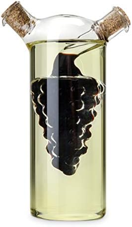 Twine Living 2-In-1 Oil and Vinegar Cruet Bottle with Cork Stoppe...