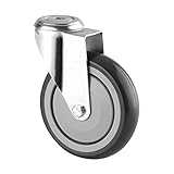  Rueda giratoria Ø100 o 125 – Fijación: con orificio Ø13 mm – Carga: 70 kg – Altura: 135 mm – Diámetro: 100 mm – Bloqueo: sin tienda