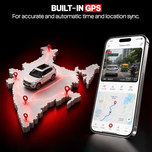 Image of CP PLUS Dash Cam for Car CP-F59B | Dual Dashcam | 3K 5MP UHD Front and 2MP FHD Rear Camera | Sony STARVIS 2 IMX675 Sensor | Built-in GPS | WiFi (AP Mode) | G-Sensor | 3 inch Display | Upto 1TB Storage