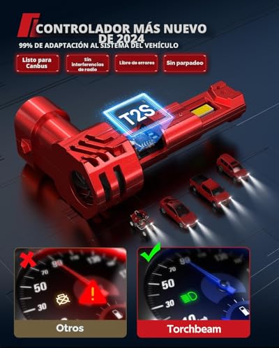 Bombillas H11 LED Canbus de 6500K para sustituir luces halogenas sin dar error 6