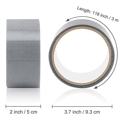 Screen Repair Tape, Window And Door Screen Repair Kit, Self Adhesive Fiberglass Patch Tape For Screen Door, Tent, Outdoor Instant, Motorhome Screen (2 X 118 Inch, Gray) #TOP4
