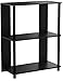 Furinno JAYA Simple Design 3-Tier Bookcase / Bookshelf / Display Rack, Plastic Tubes, Walnut