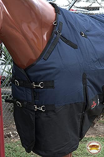 HILASON 1200D Winter Waterproof Poly Horse Blanket Belly Wrap | Turnout Blankets for Horses - 2
