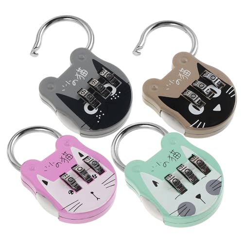 LABRIMP Pack de 4 Cadenas à Combinaison Multifonction en Acier