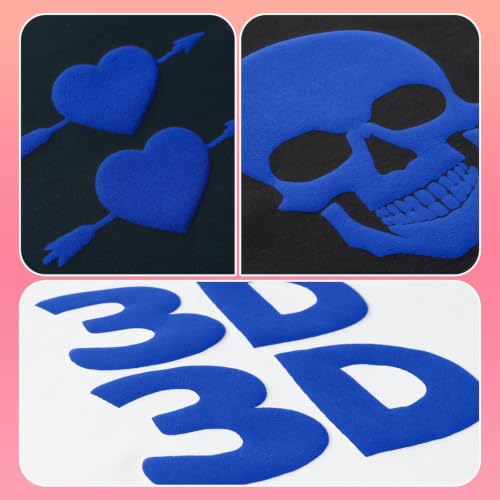 Image of VinylRus Puff HTV Heat Transfer Vinyl Roll, Blue, 12 inch x 6FT