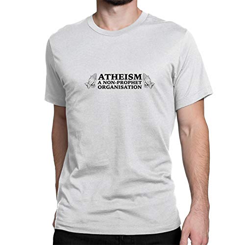 T-shirt officiel athéisme Foul-Play Art-01 blanc en taille L pour homme